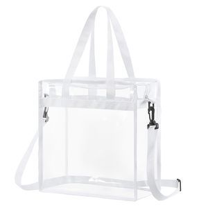 Clear Tote Bag, 1Pcs 13" X 6" X 13", Pvc Waterproof Closure Crossbody :3
